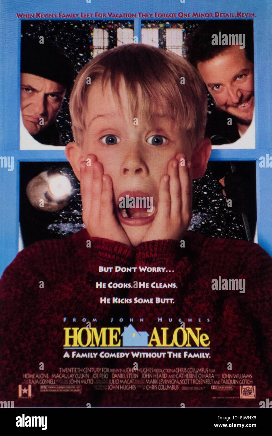 'Home alone' póster de película Fotografía de stock Alamy