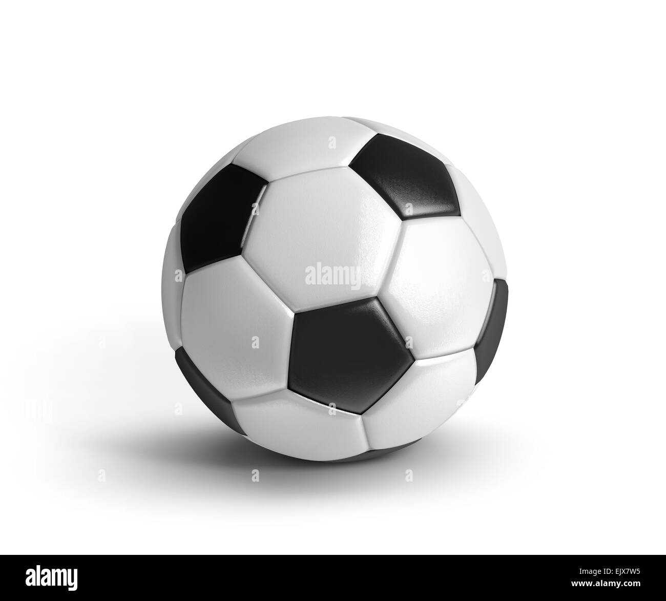 Balón de fútbol aislado sobre fondo blanco. Foto de stock