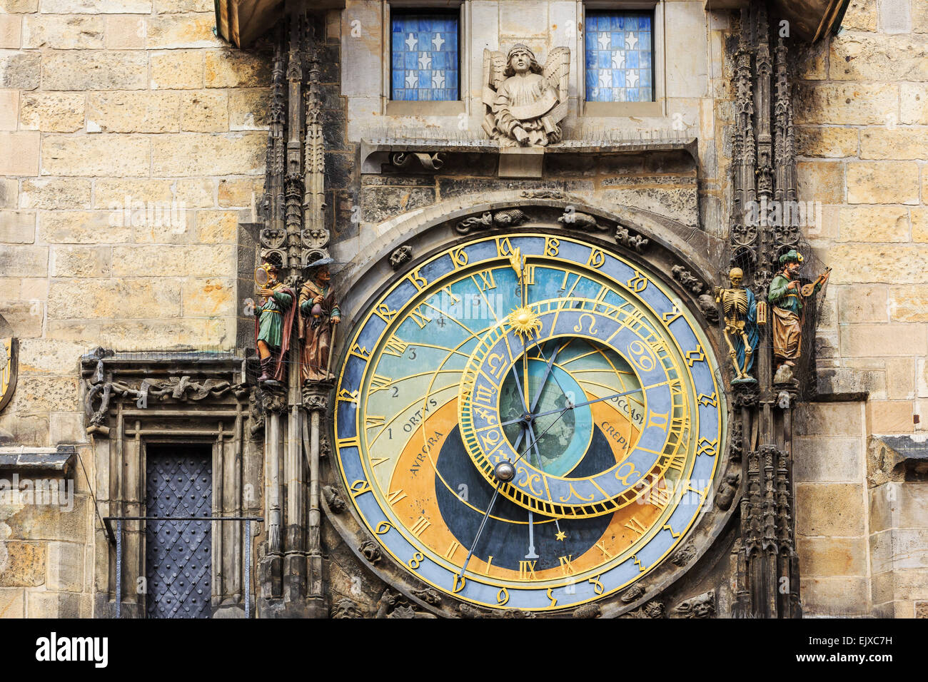 Reloj Astronómico de Praga. República Checa Foto de stock