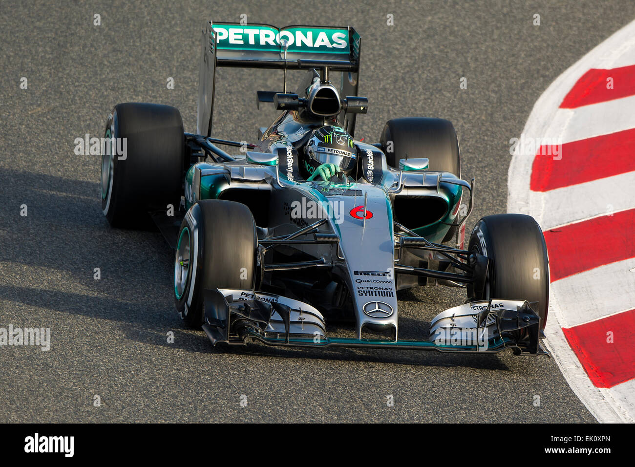 Conductor Nico Rosberg. Equipo Mercedes. Fórmula Uno días de test en el Circuit de Catalunya. Montmelo, España. Febrero 27, 2015 Foto de stock
