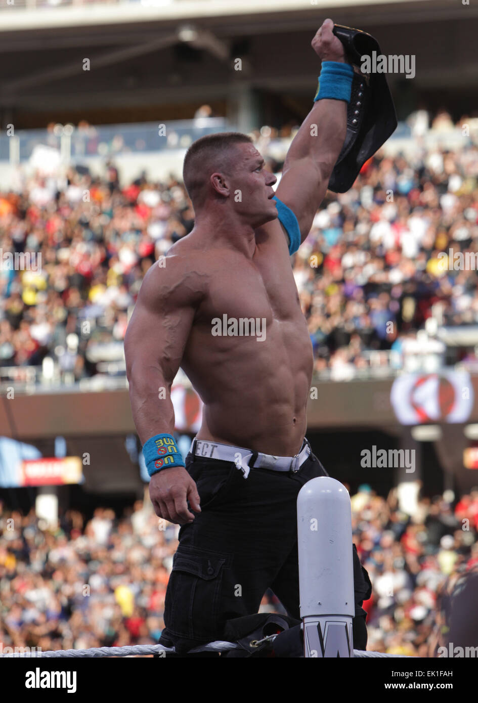 Mar 29, 2015 - Santa Clara, California, EE.UU. - John Cena durante la WWE  WrestleMania 31 En Levi's Stadium delante de 76.000 fans. (Crédito de la  Imagen: © Matt Roberts/Cable/ZUMAPRESS.com) Zuma Fotografía