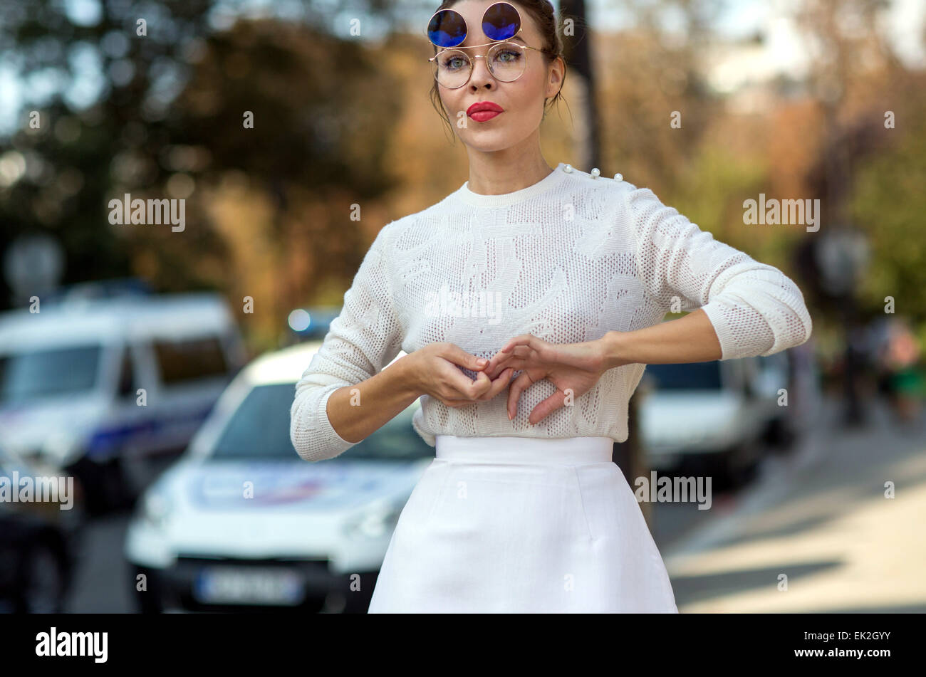 Semana de la moda de París - Primavera/Verano 2015 - Ulyana Sergeenko Featuring: Donde: París, cuando: 01 Oct 2014 Fotografía de stock - Alamy