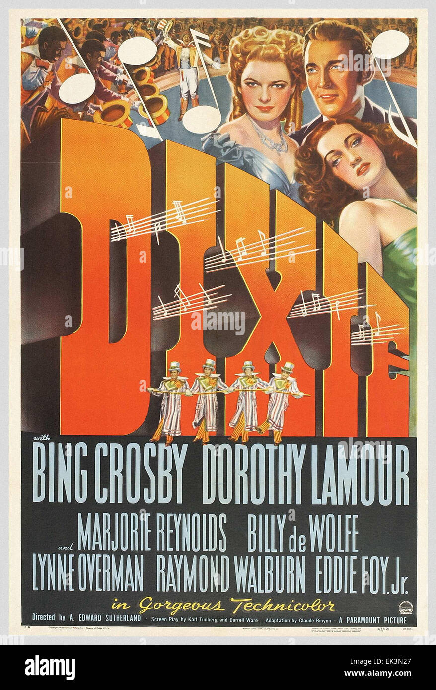 Dixie - 1943 - carteles de cine Foto de stock