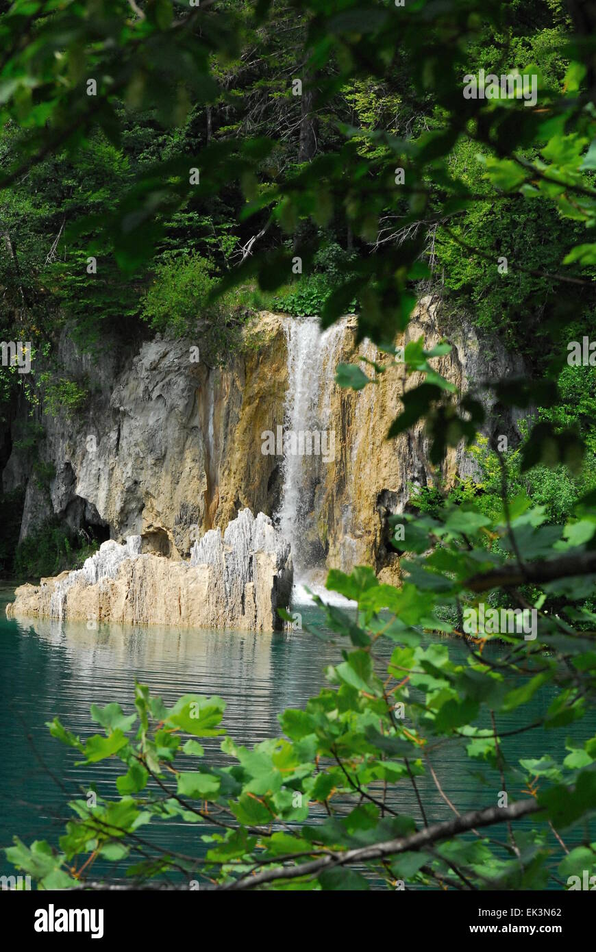 Lago Plitvice, Parque Nacional en Hrvatska Foto de stock