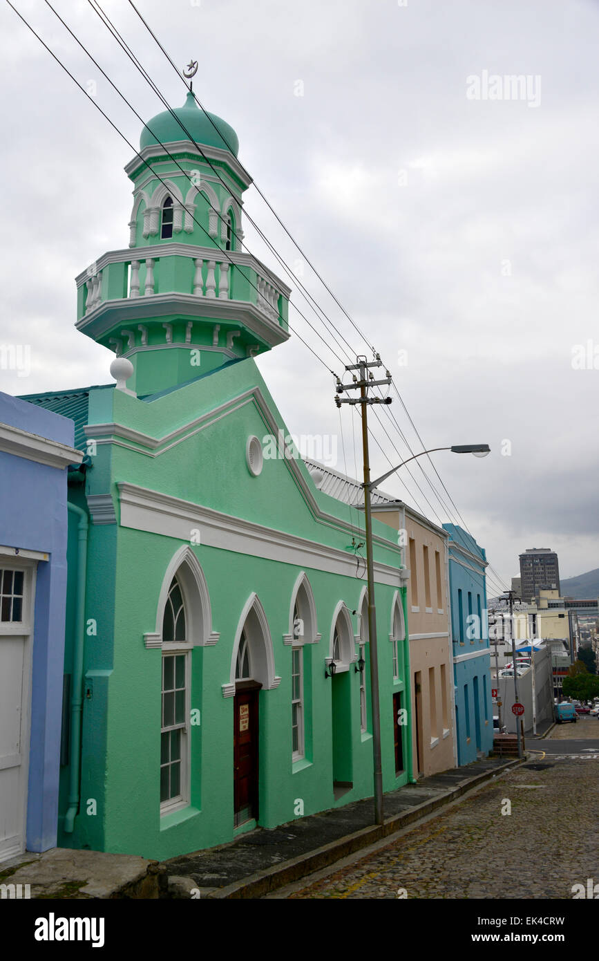 Una mezquita en Bo Kaap, Western Cape, Sudáfrica. Foto de stock