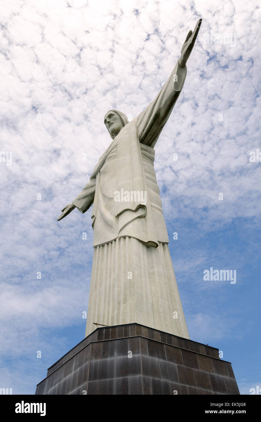 Estatua de Cristo en Río de Janeiro. Foto de stock