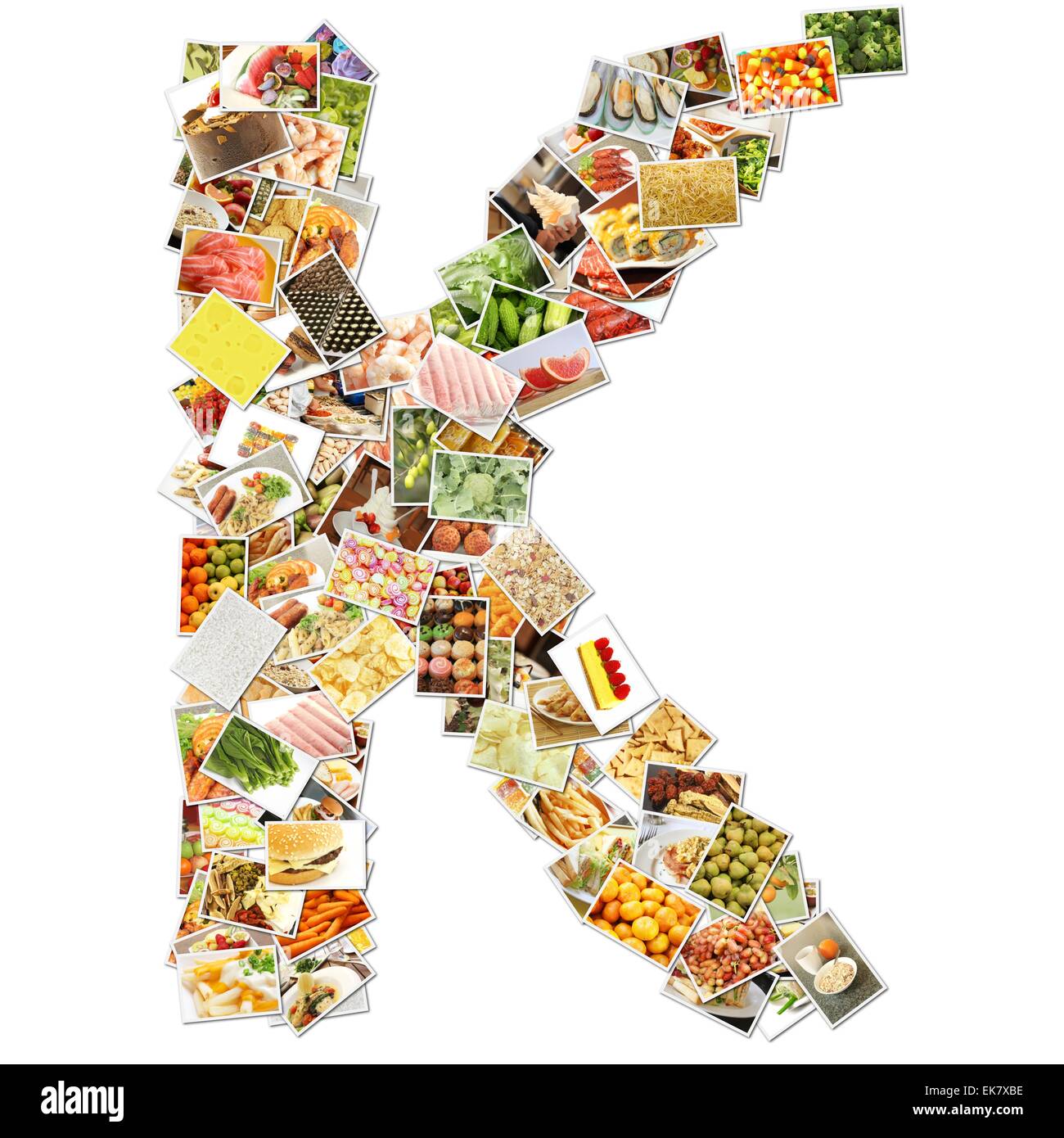 Letter food collage concept art fotografías e imágenes de alta