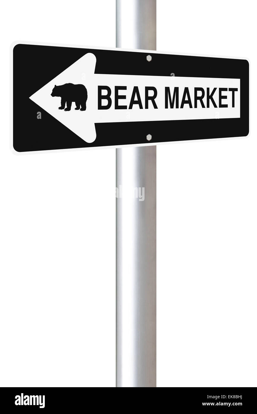 De este modo mercado bear Foto de stock