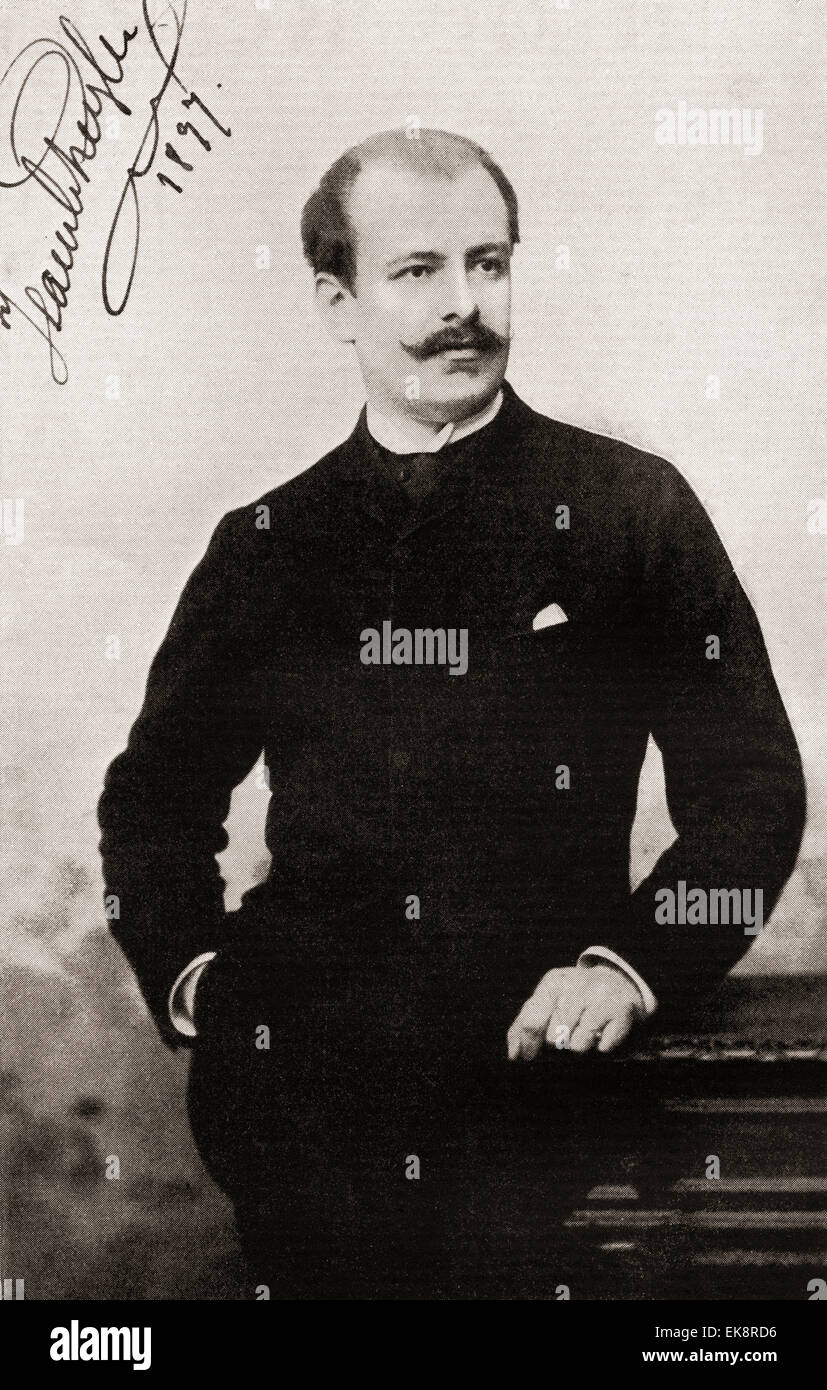Jean de Reszke, 1850 - 1925. Pulir el tenor. Foto de stock