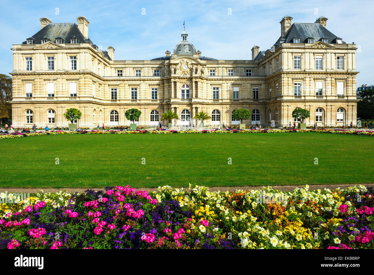 Palacio y los Jardines de Luxemburgo, París, Francia, Europa Foto de stock