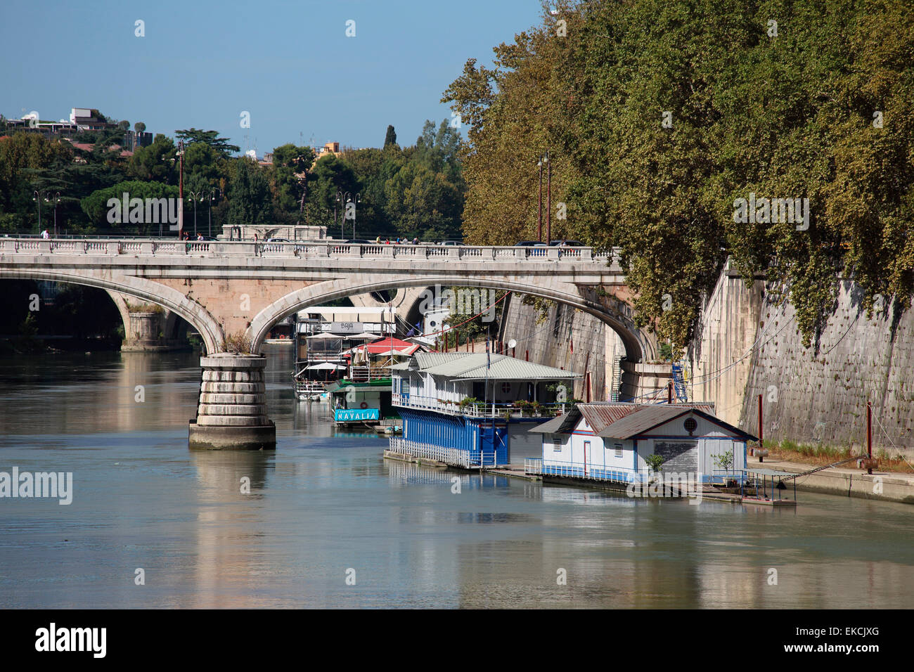 Italia Roma el Puente Cavour Foto de stock