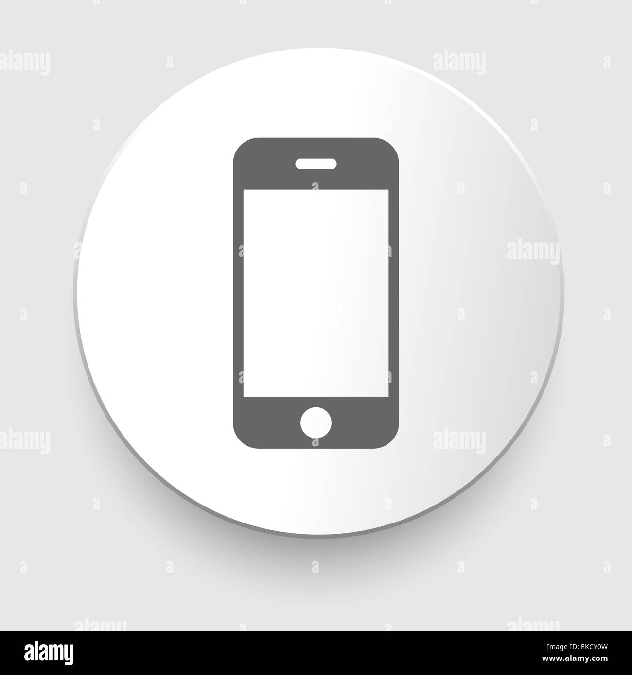 Smartphone vector icono gris Foto de stock