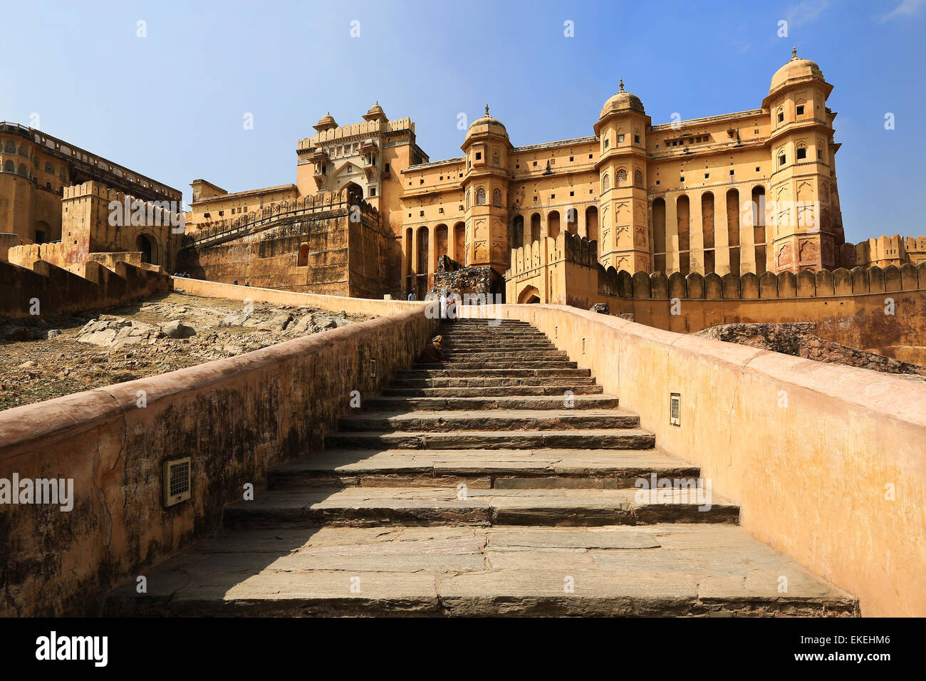 Fuerte Amber palace, estrellas, Jaipur, India Foto de stock