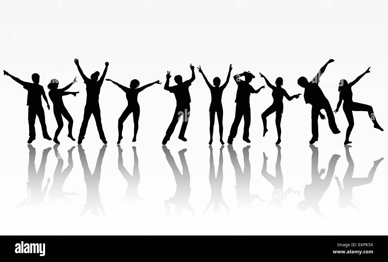 Silueta de personas bailando Imágenes vectoriales de stock - Alamy Silueta de personas bailando Imágenes vectoriales de stock - Alamy