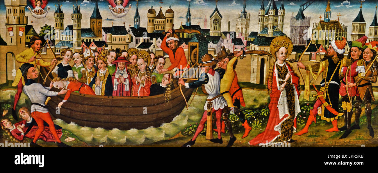 Colonia 1455 - 1460 La leyenda de Santa Úrsula; volver a Basilea alemán Alemania Foto de stock