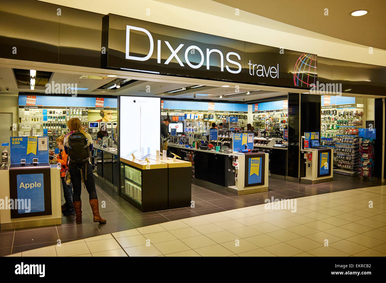 Dixons tienda libre de impuestos del aeropuerto de Birmingham UK Foto de stock