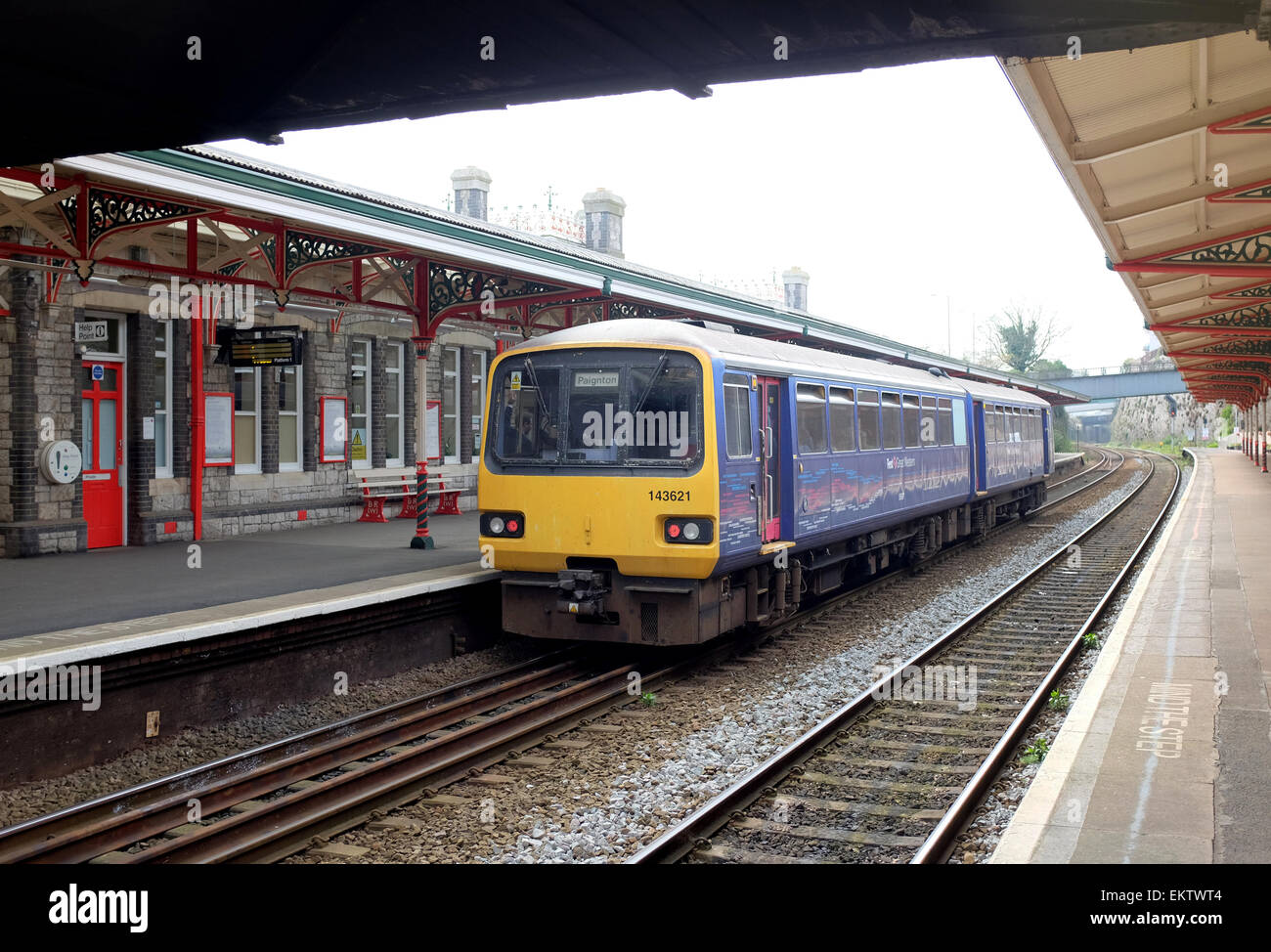 Estación de trenes en Teignmouth Devon Foto de stock