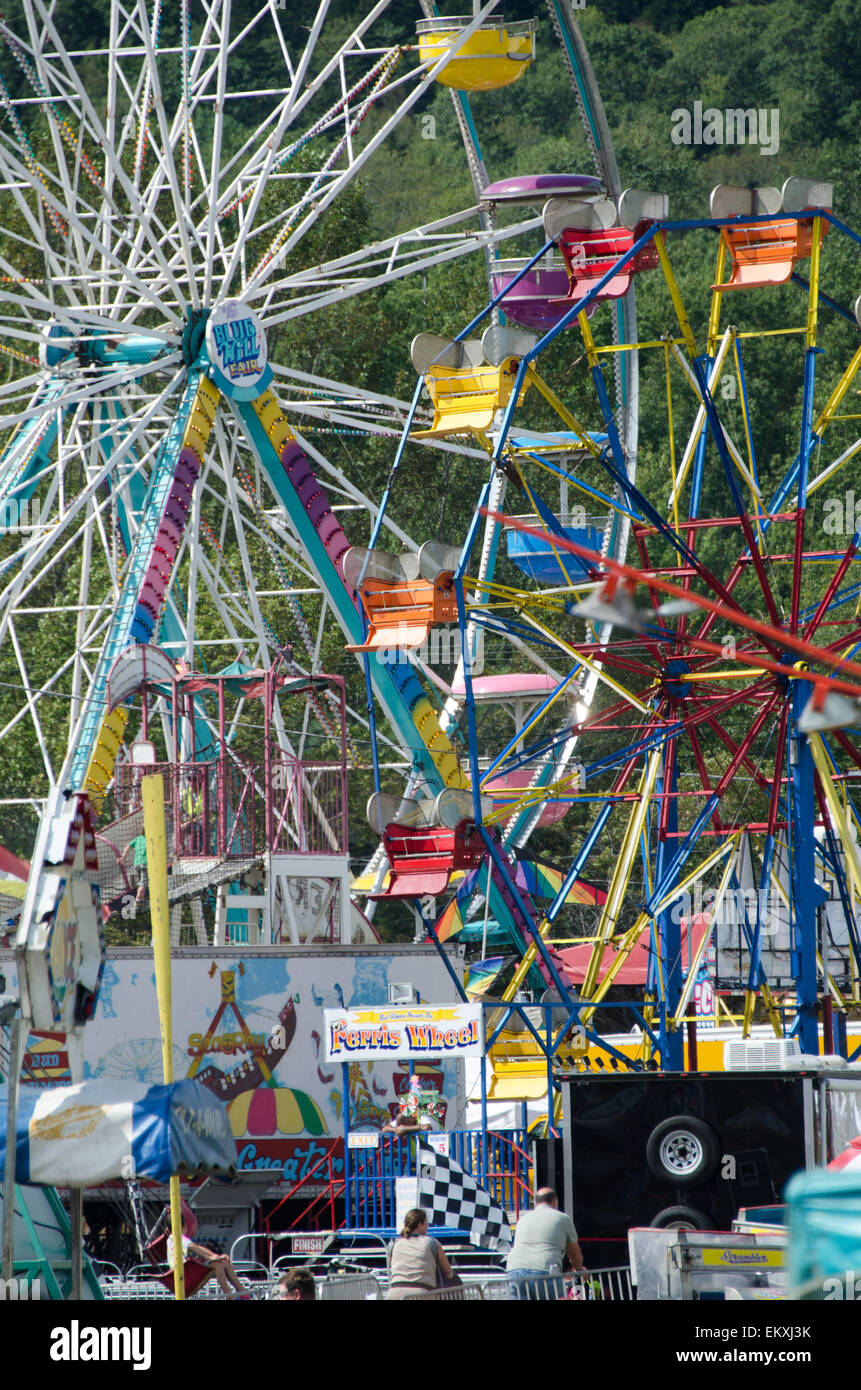 Carnavales en la Feria de Blue Hill, Maine. Foto de stock