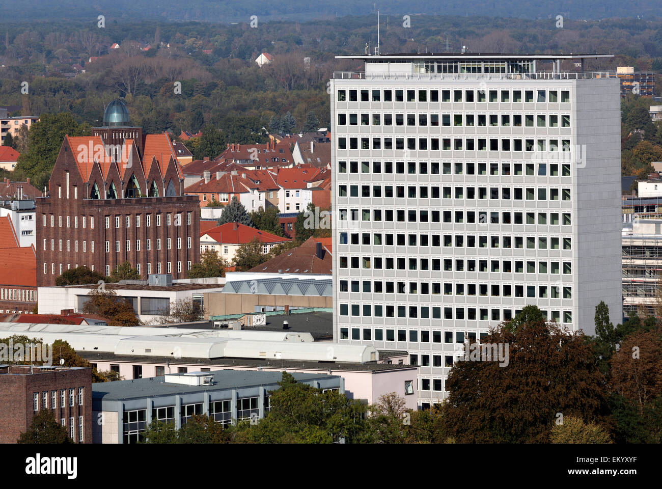 La universidad de Braunschweig de tecnología, facultad de ingeniería civil, construcción Oesterlen, Braunschweig, Baja Sajonia, Alemania Foto de stock
