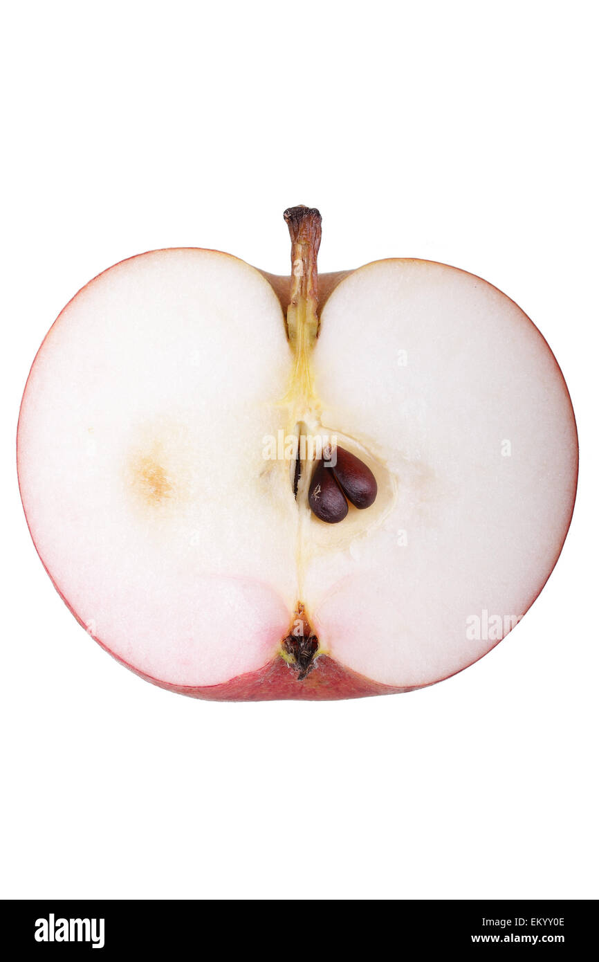 Apple variedad Malvasia, corte Foto de stock