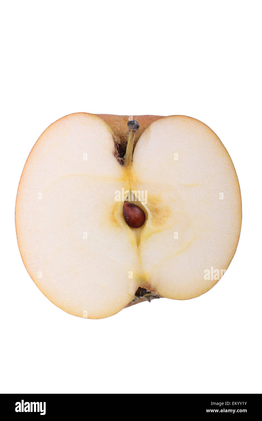 Apple variedad Berlepsch, corte Foto de stock