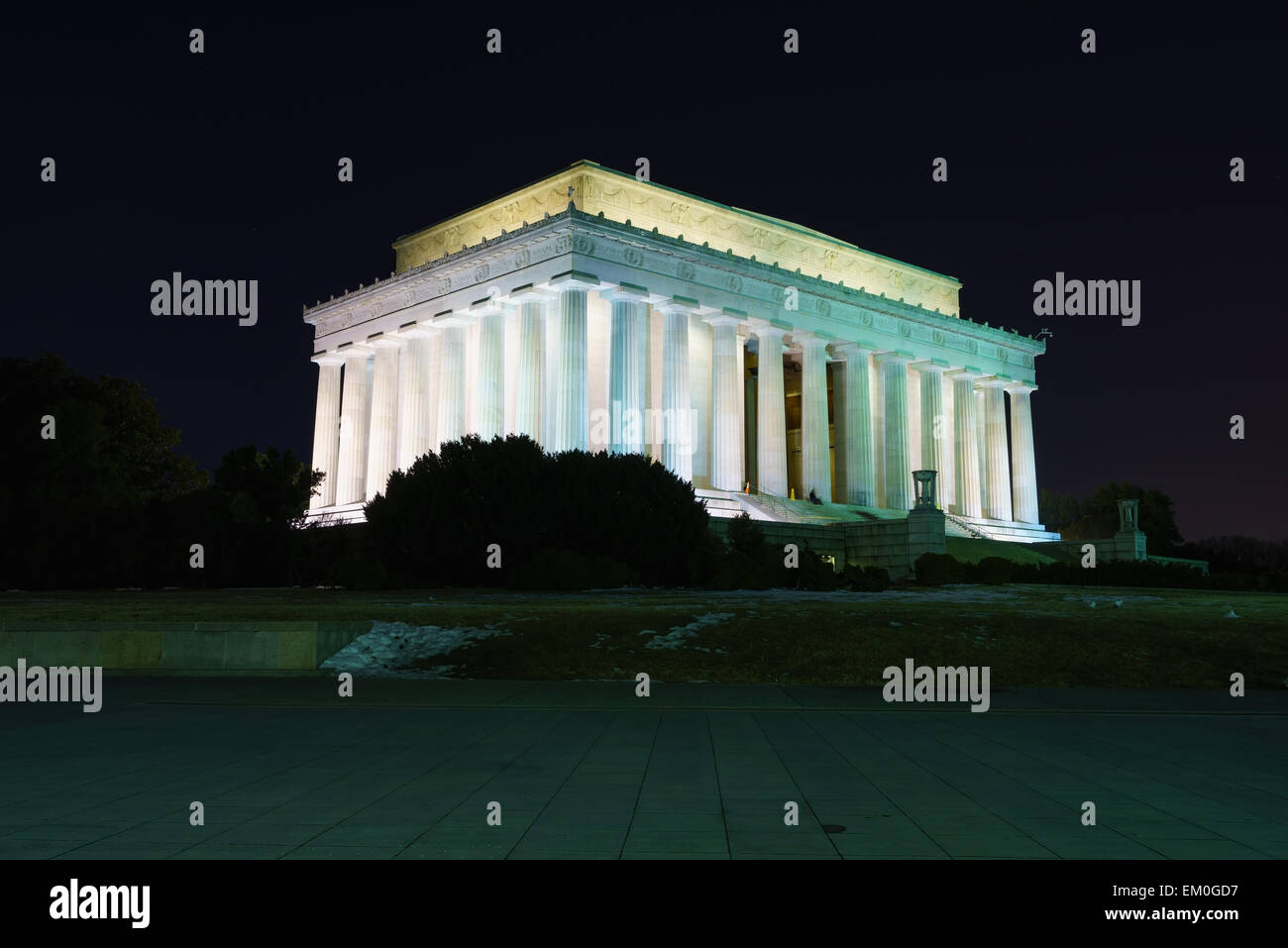 Por la noche el Lincoln Memorial en Washington DC, Estados Unidos. Foto de stock