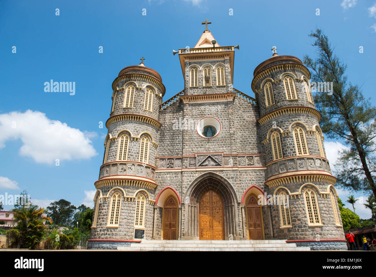 Pattumala Mata iglesia y centro de peregrinación en Kerala, India Foto de stock
