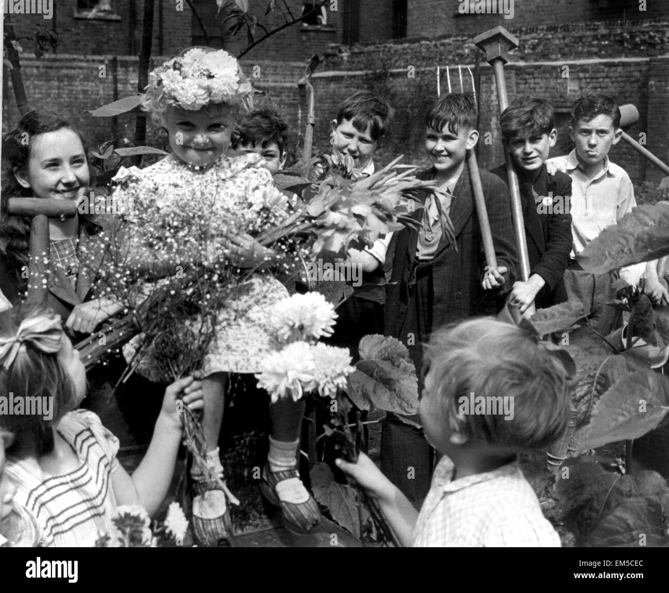 Princesa del Festival de la ciudad de Londres, Jardines. El 30 de agosto de 1951. Foto de stock