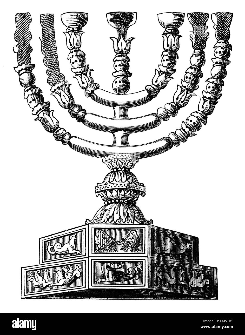 Candelabro de oro en el templo de Jerusalén Fotografía de stock - Alamy