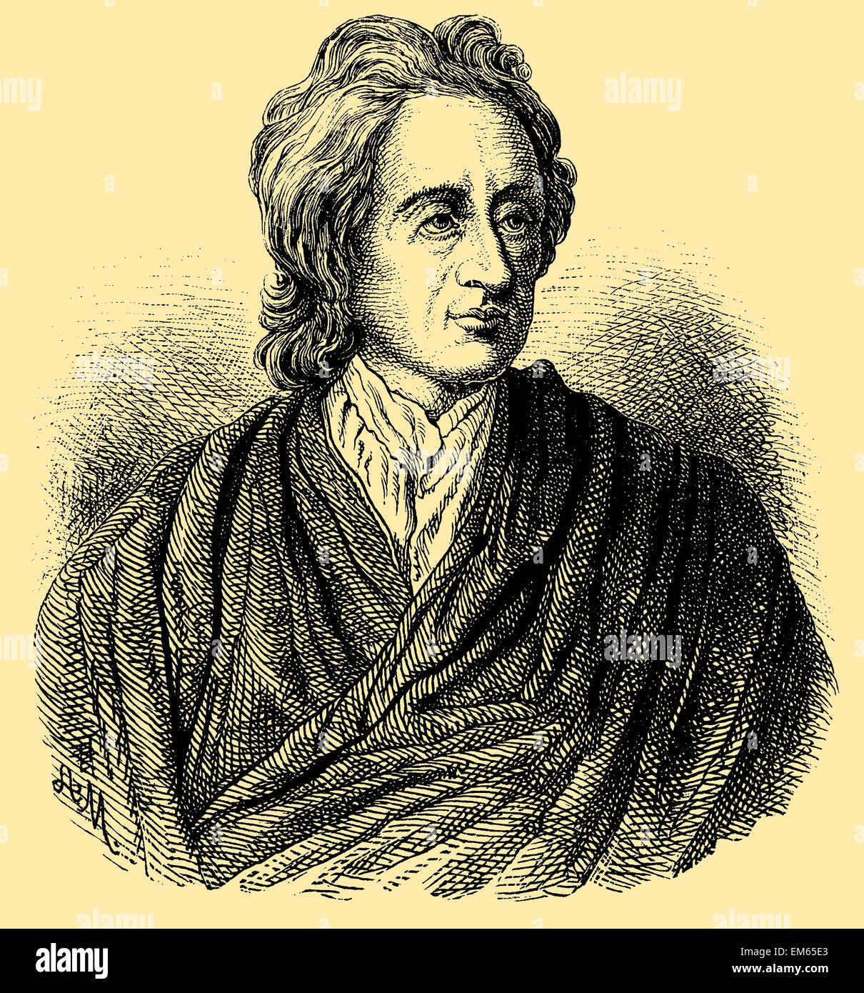 John Locke (1632-1704), filósofo inglés Foto de stock