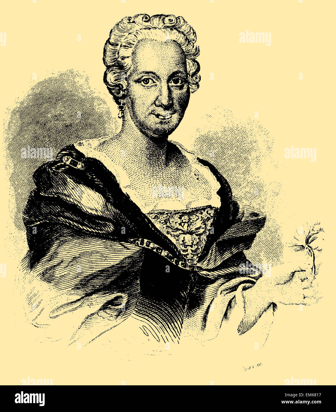 Maria Sibylla Merian (1647-1717), Deutsche und Künstlerin Biologin Foto de stock
