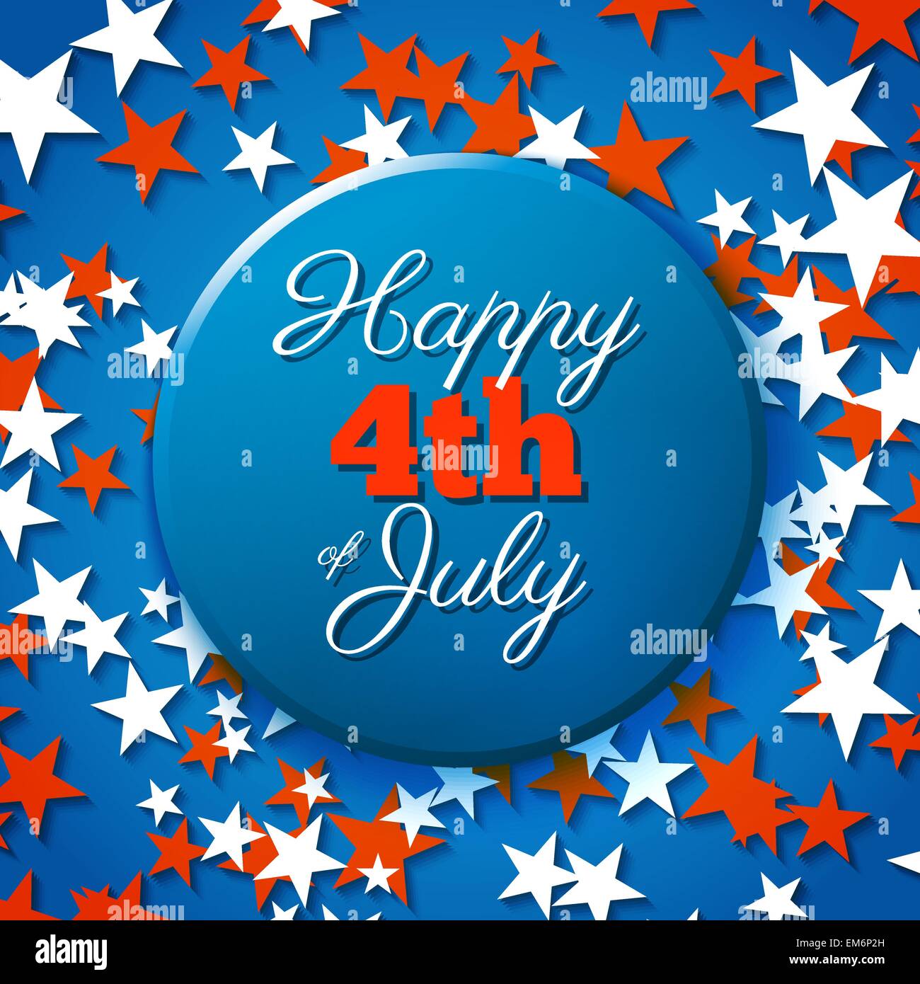 Feliz tarjeta del 4 de julio, día de la independencia nacional