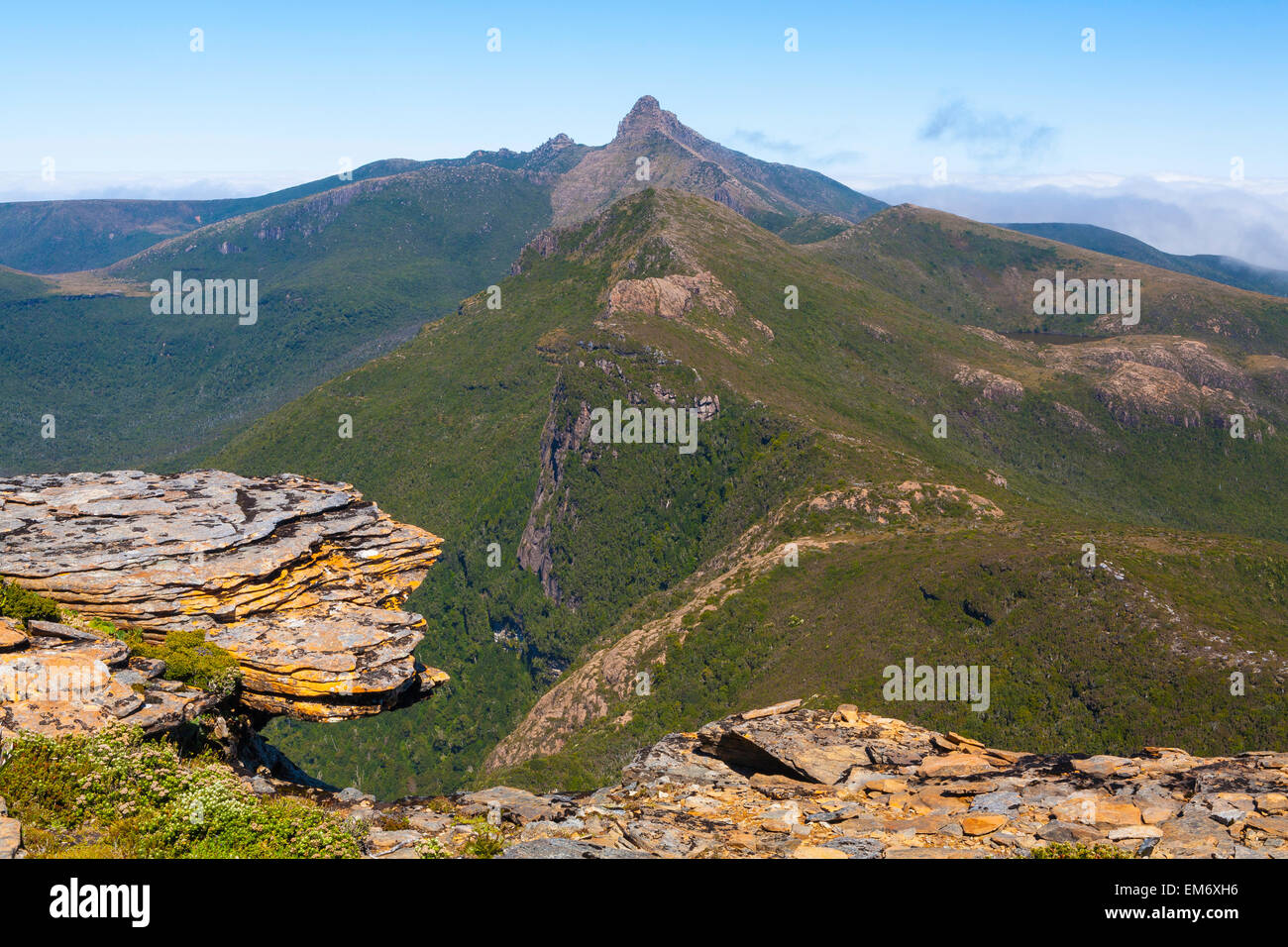 Pico Pindars - Southwest National Park - Tasmania - Australia Foto de stock