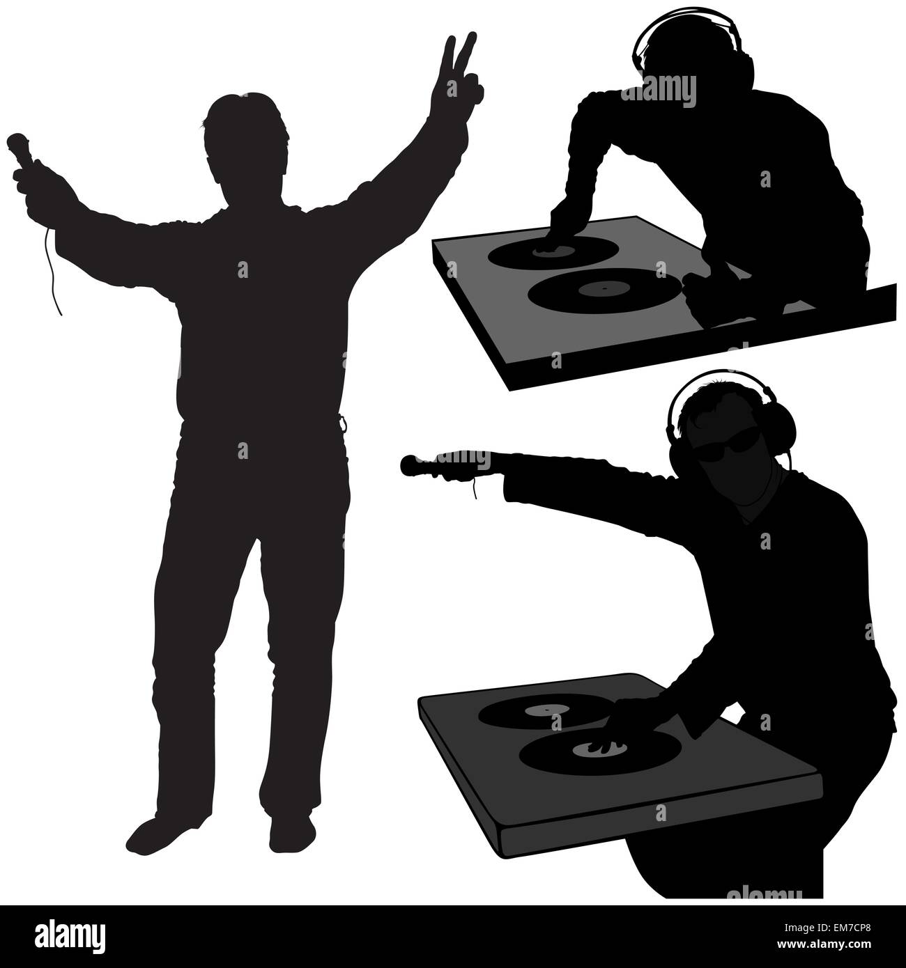 Siluetas de DJ Imagen Vector de stock Alamy