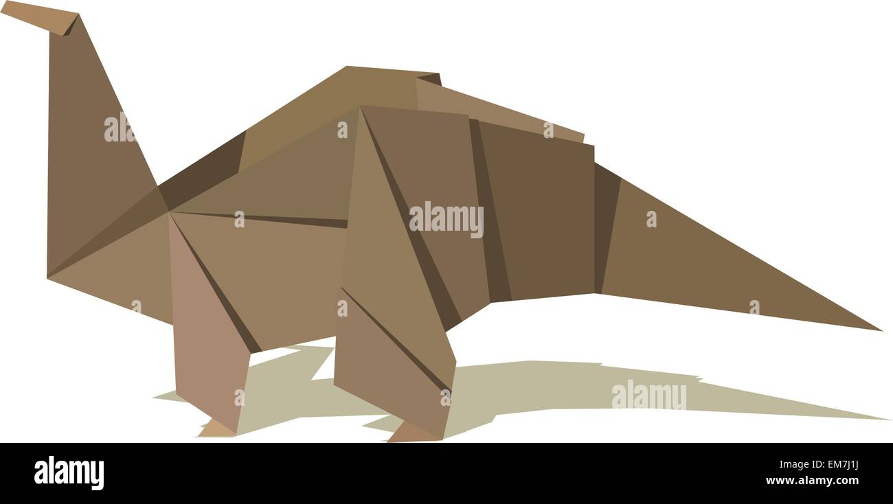 Dinosaurio Origami Ilustración del Vector