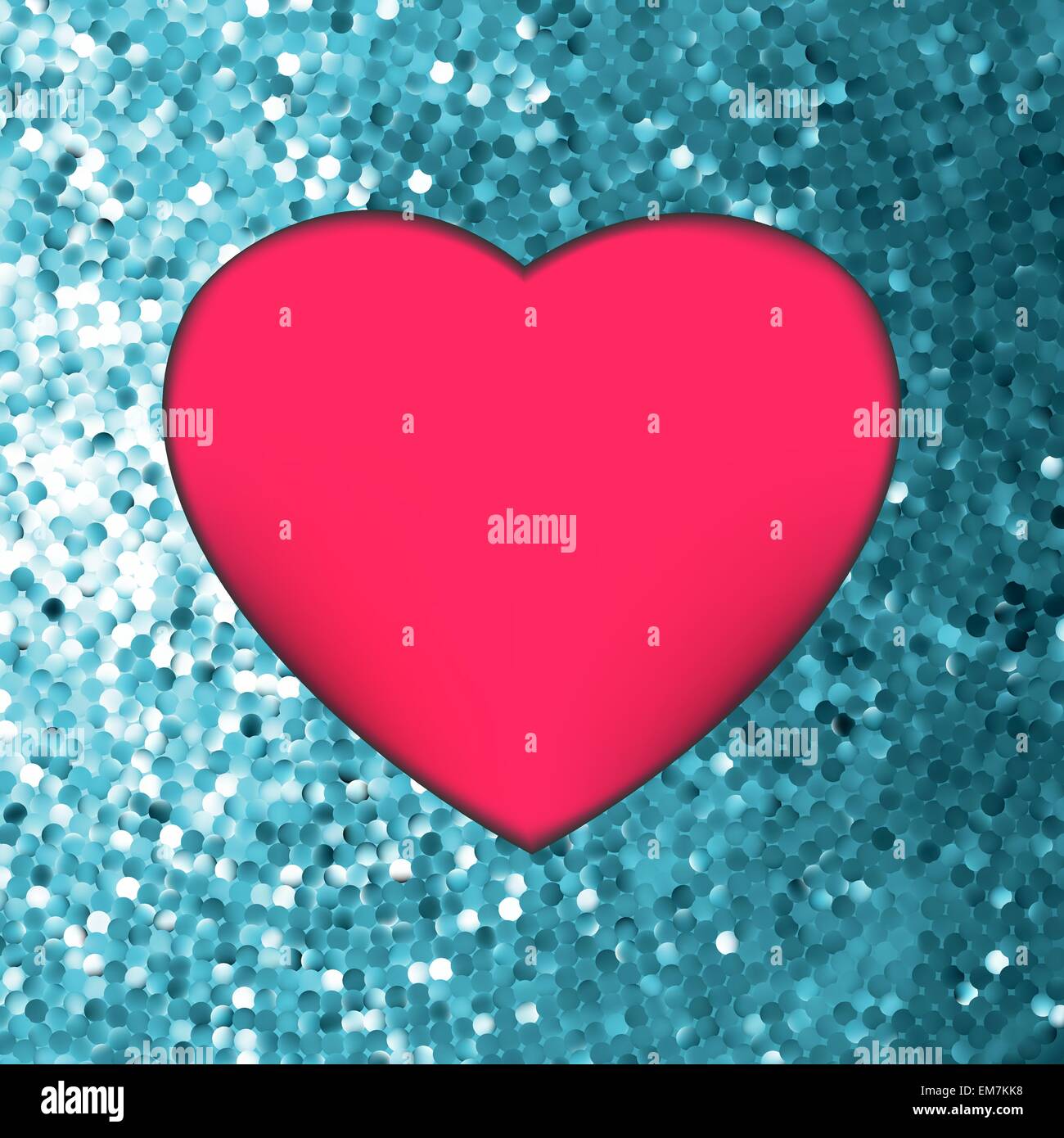 Corazón en glitter luz del día de San Valentín. 8 EPS Ilustración del Vector