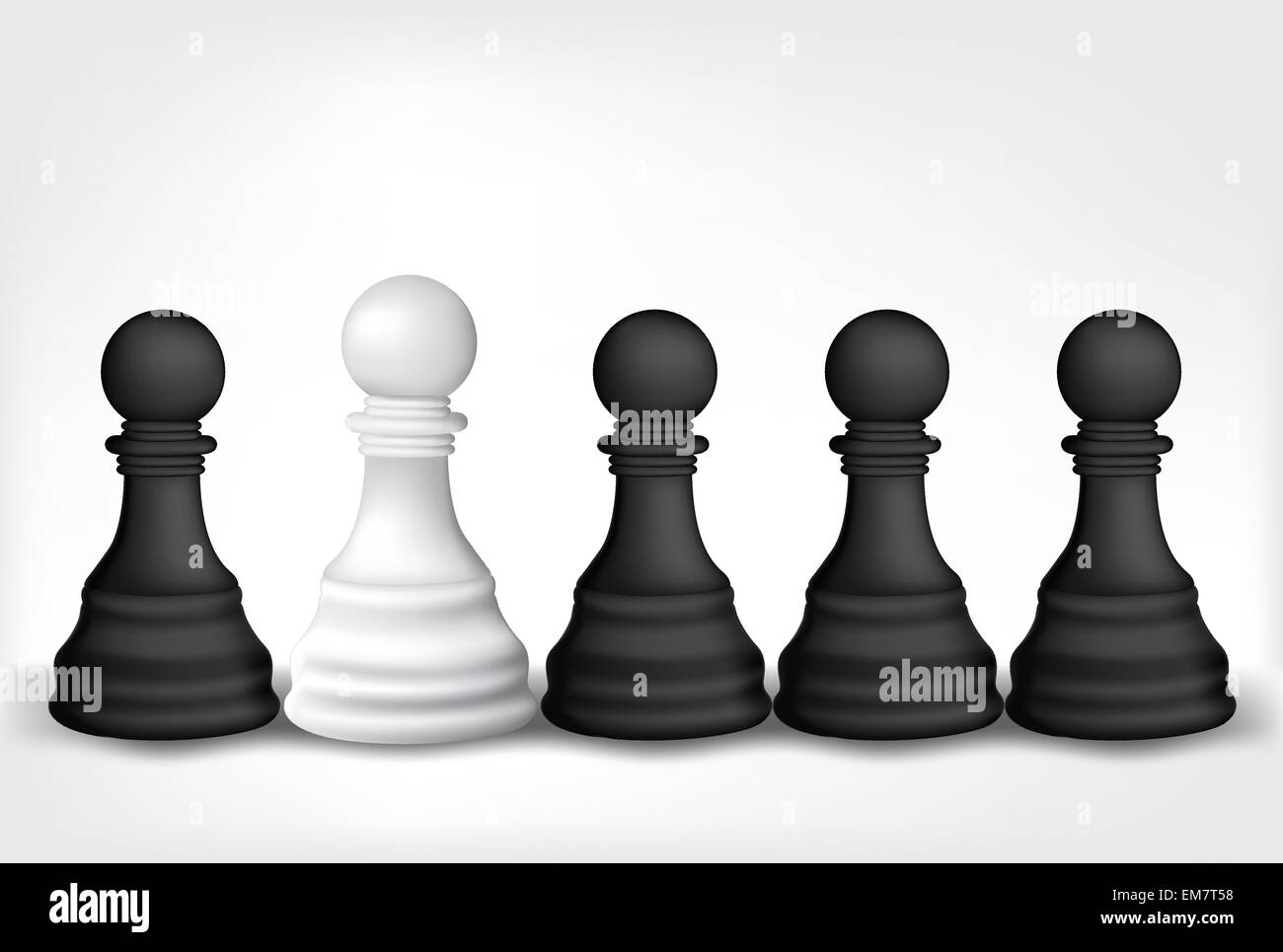 Peones de ajedrez Imagen Vector de stock - Alamy