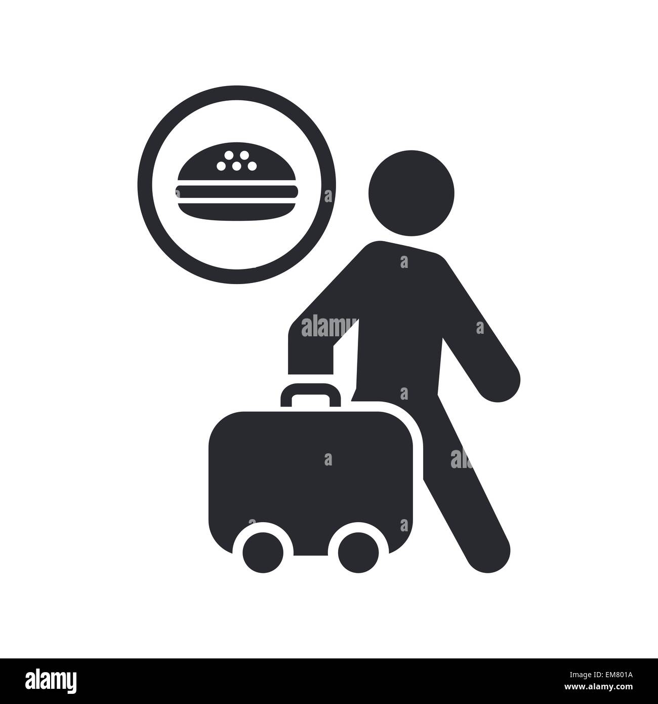 Ilustración vectorial de aislados de fast-food icono de viajes Ilustración del Vector