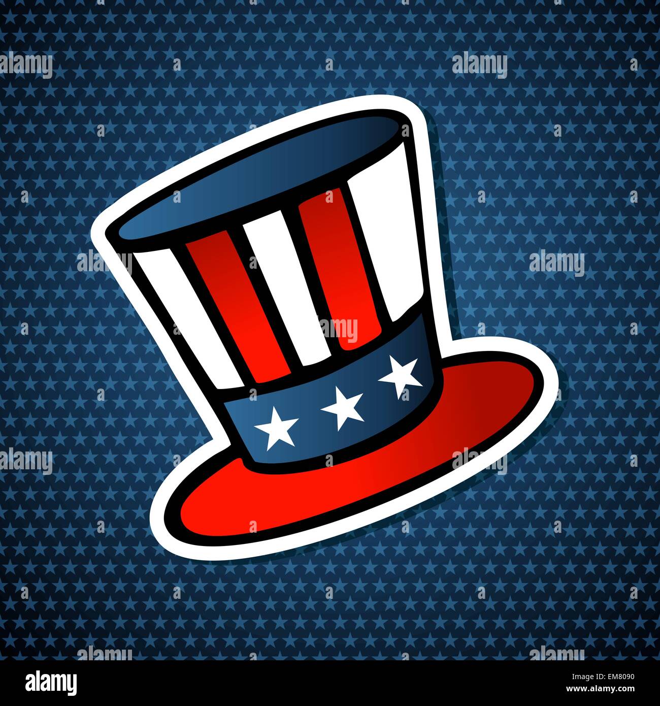Ee.Uu. elecciones sombrero americano Imagen Vector de stock - Alamy