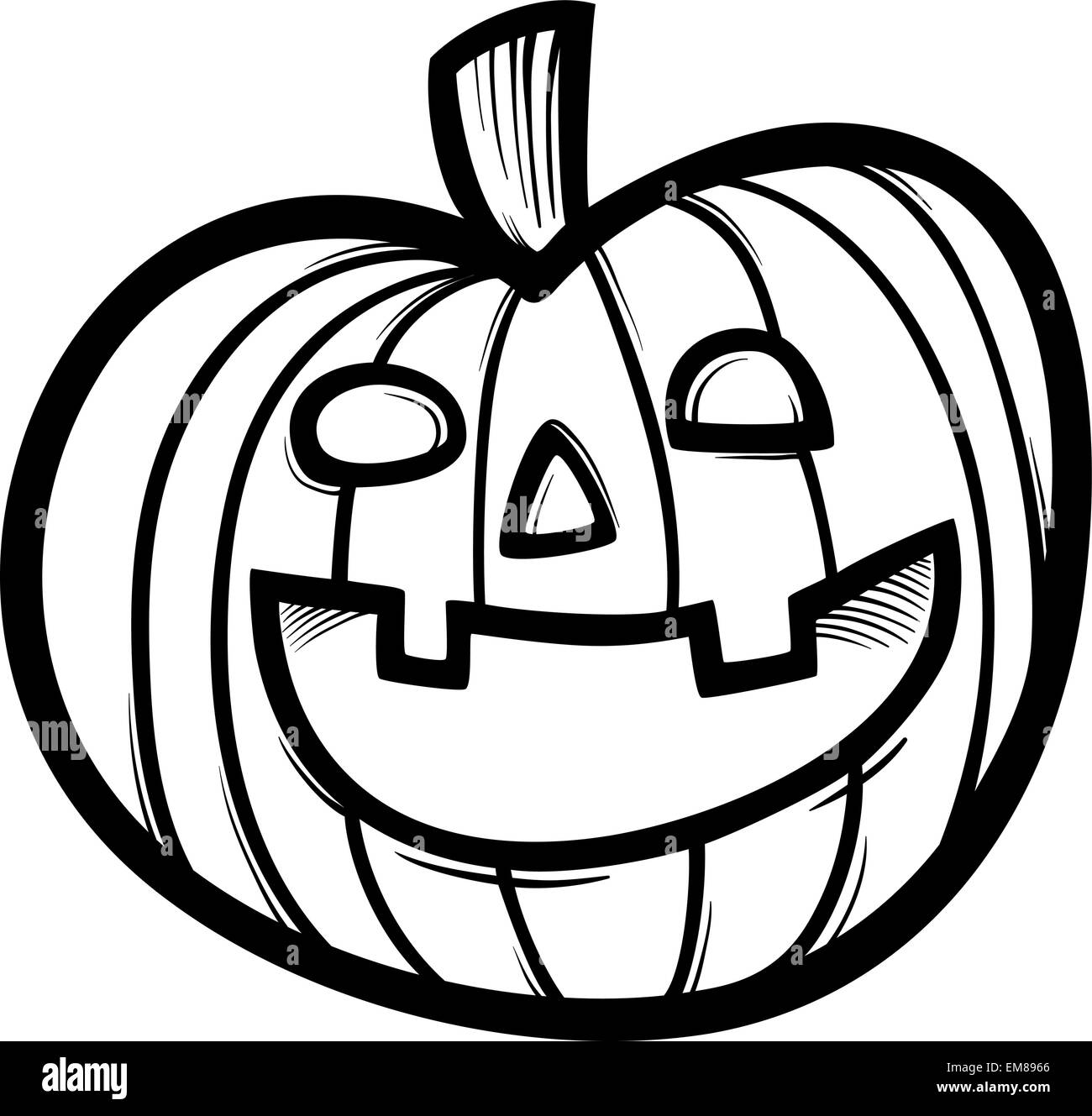 Calabaza de Halloween para colorear dibujos animados Imagen Vector de stock  - Alamy