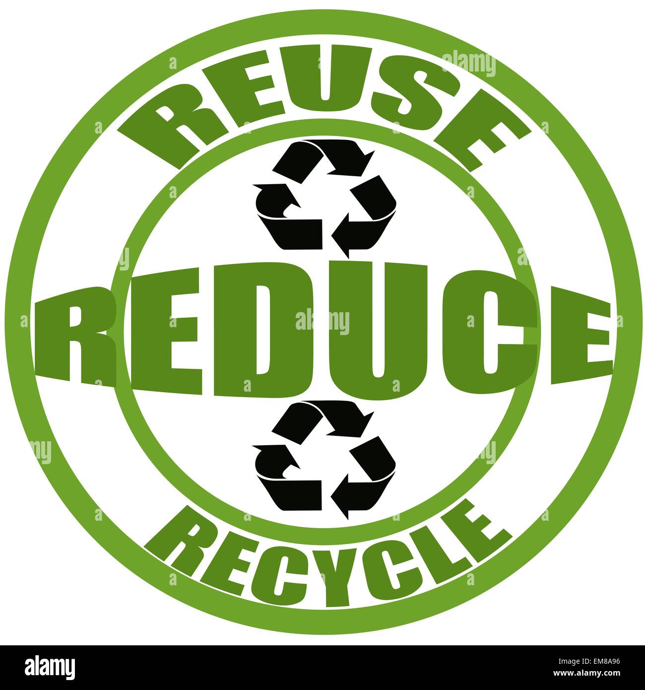 Reutilizar, reducir y reciclar Ilustración del Vector