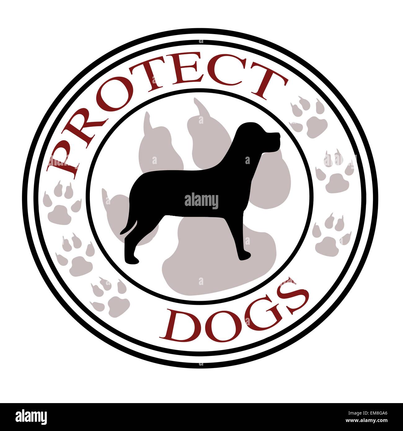 Proteger a los perros Ilustración del Vector