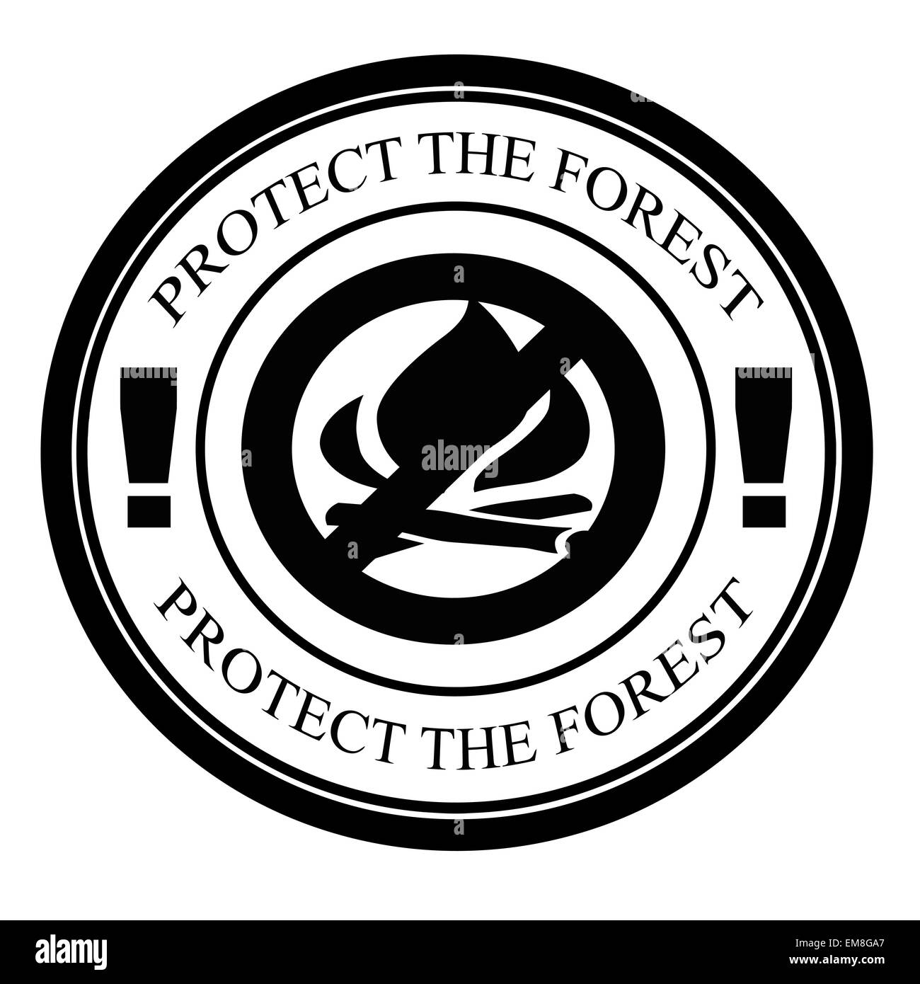 Proteger el bosque Ilustración del Vector
