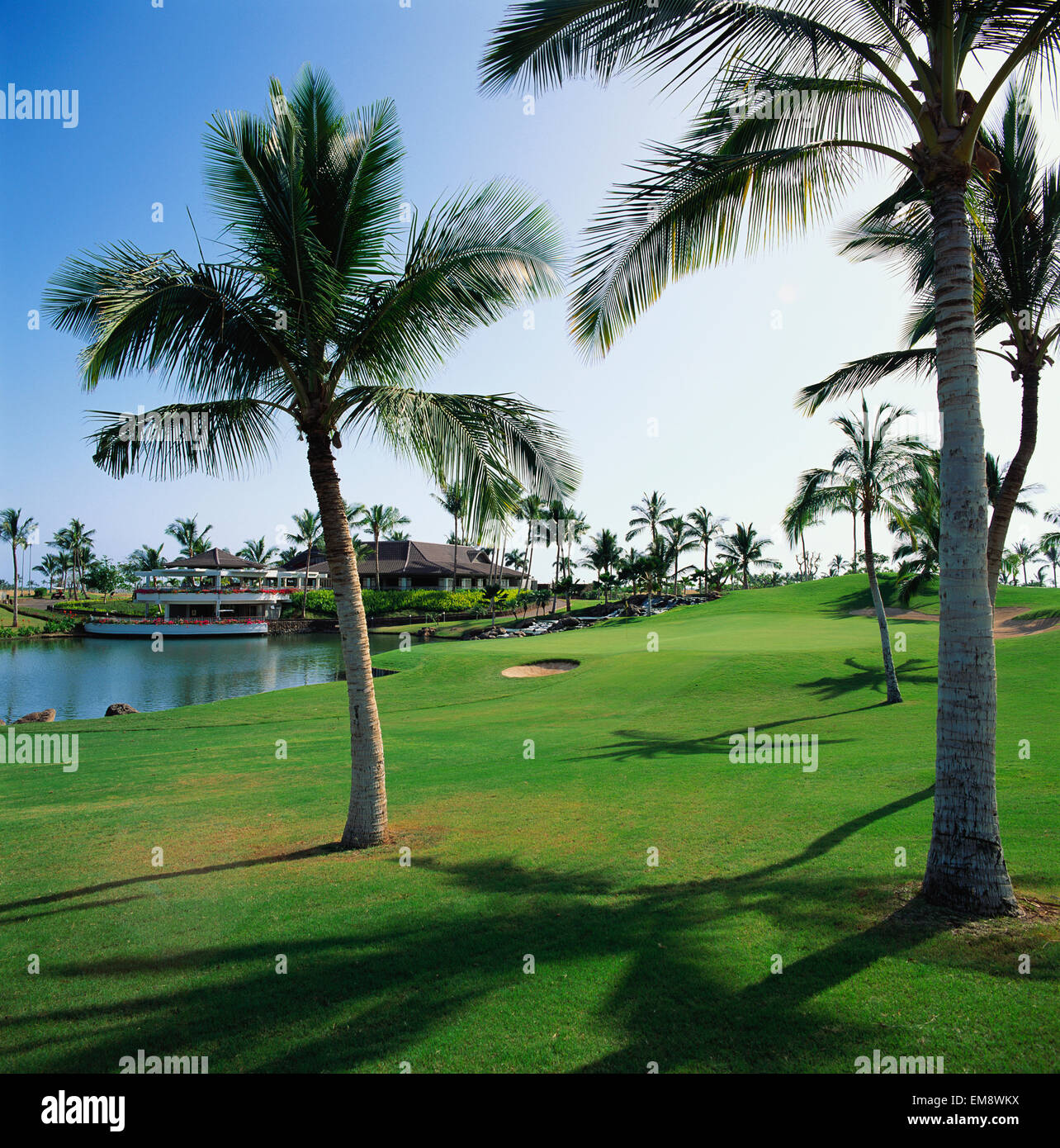 Hawaii Oahu Kapolei Ko Olina Golf Club House En Segundo Plano Fotografia De Stock Alamy