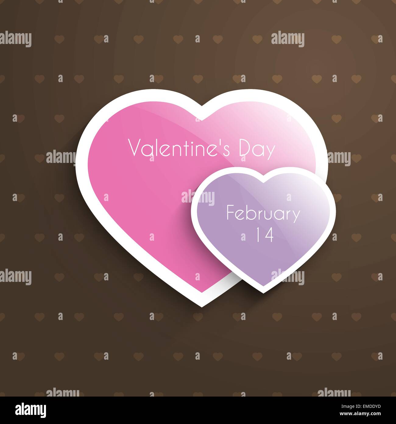 Día de San Valentín corazones card Ilustración del Vector