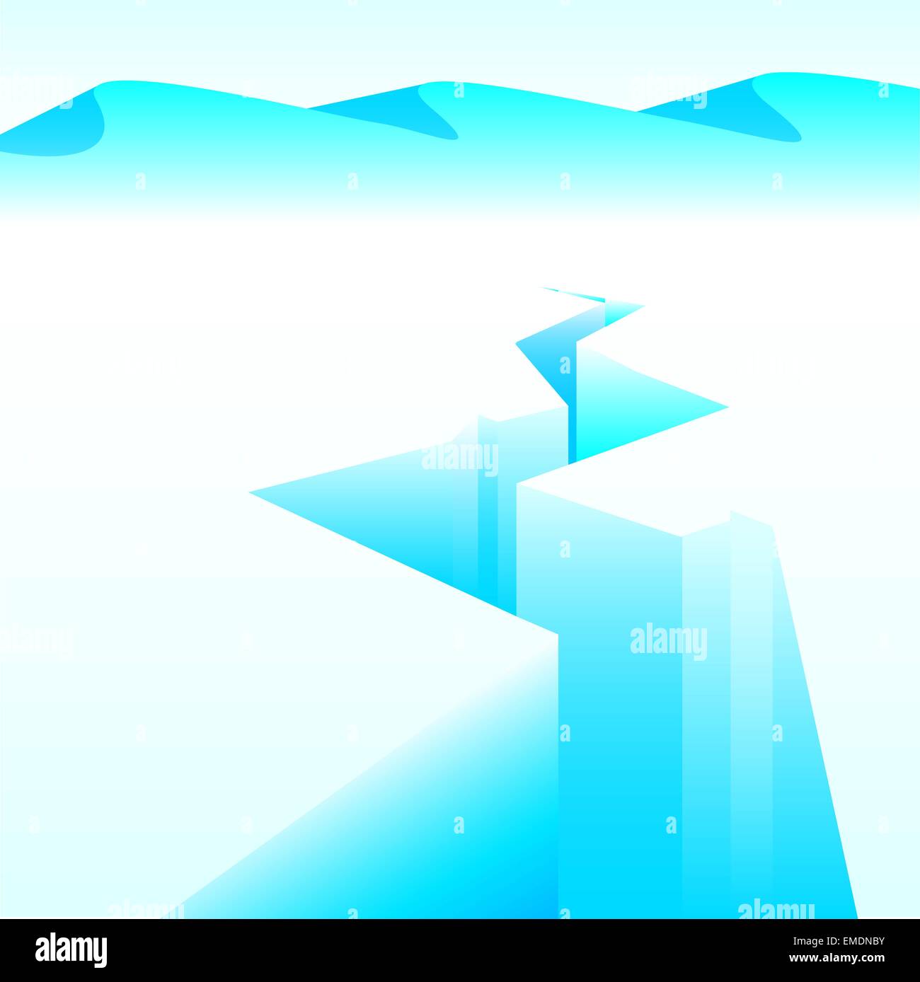 Brecha de hielo Ilustración del Vector