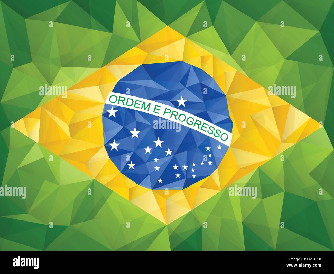 La bandera nacional de Brasil Antecedentes geométrica Ilustración del Vector