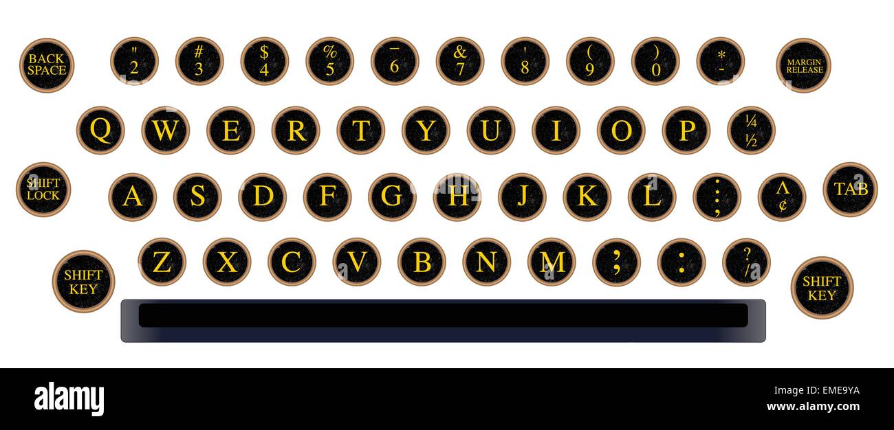 Diseño de teclado de máquina de escribir Imágenes vectoriales de stock -  Alamy