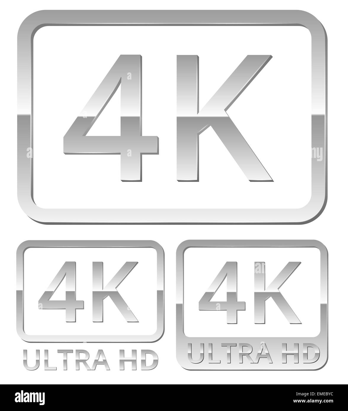 Icono Ultra HD 4K Foto de stock