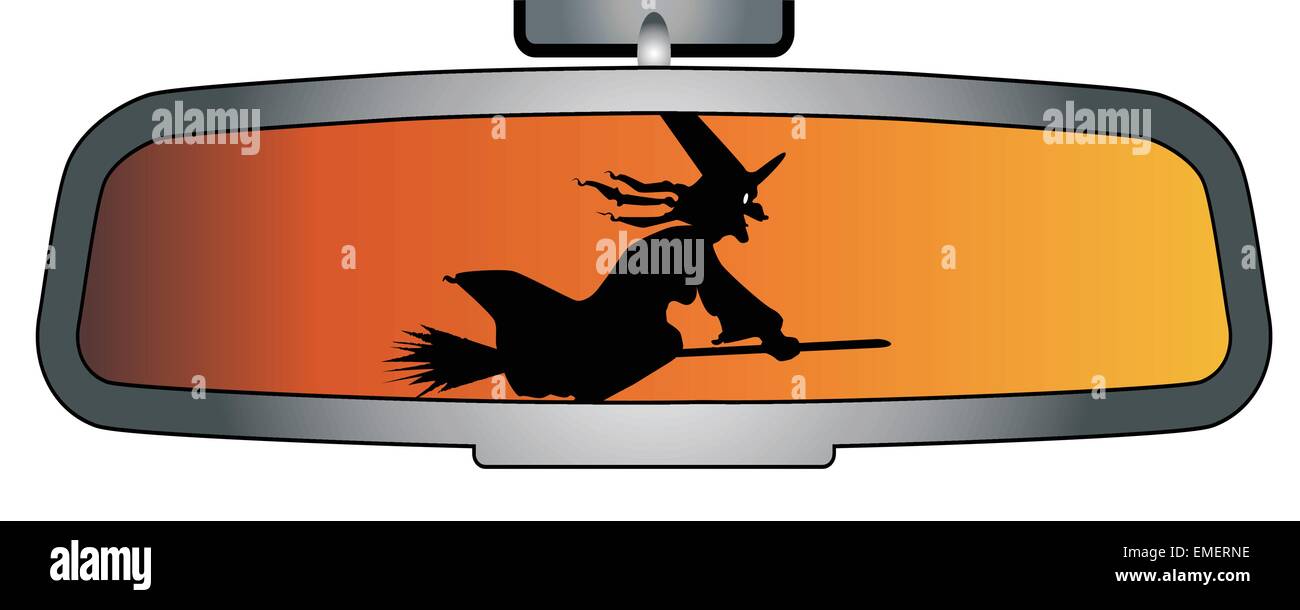 Espejo retrovisor de Halloween Ilustración del Vector